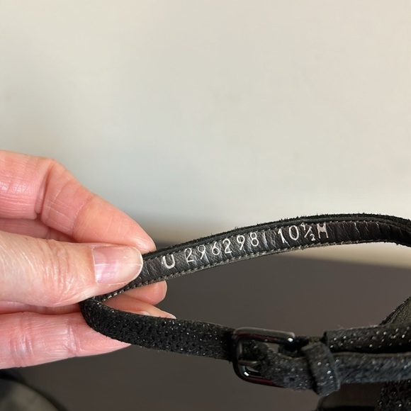 Stuart Weitzman Nun Naked Black Heels Sparkle Ankle Strap Open Toe Sandals 10.5 - Picture 13 of 14